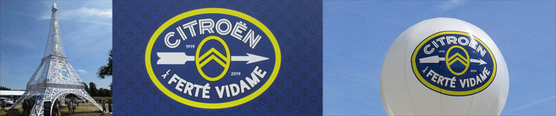 100 ans Citroen centenaire la ferte vidame logo ballon